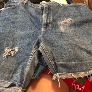 Handmade high waisted jean shorts